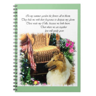 Sable Rough Collie Where Love Grows Notebook