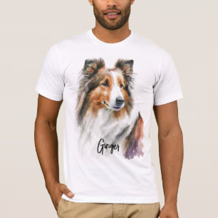 Sable Sheltie Painting   Personalised T-Shirt