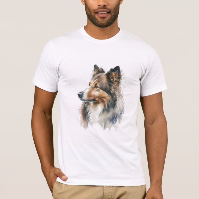 Sable Sheltie Painting T-Shirt (Front)