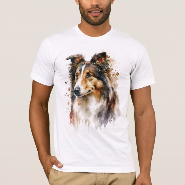 Sable Sheltie Painting T-Shirt (Front)