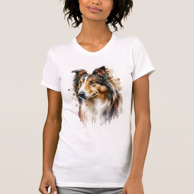 Sable Sheltie Painting T-Shirt (Front)