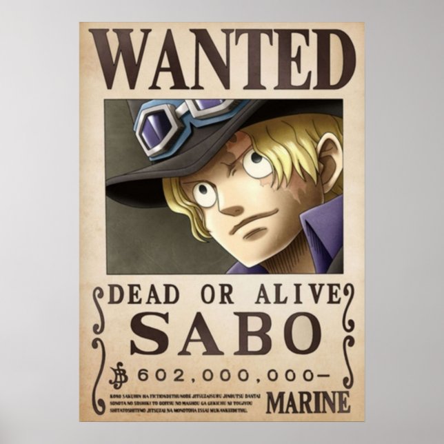 Sabo wanted poster (Front)