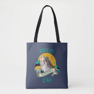 Sabre Tooth Tiger Roaring Sundown Club Tote Bag
