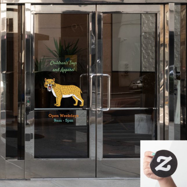 Sabre-toothed tiger illustration (Office Door)