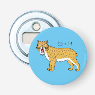 Sabre-toothed tiger illustration bottle opener