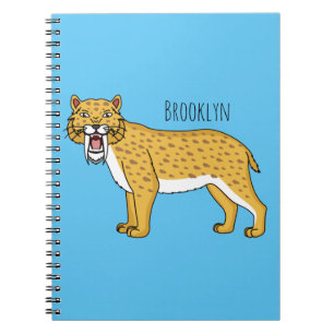 Sabre-toothed tiger illustration notebook