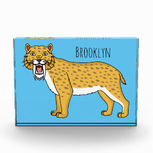 Sabre-toothed tiger illustration  photo block