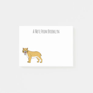 Sabre-toothed tiger illustration  post-it notes