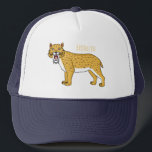 Sabre-toothed tiger illustration trucker hat<br><div class="desc">From the ice age. A ferocious sabre-toothed tiger illustration.</div>