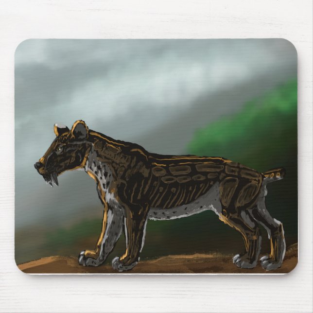 Sabretooth Cat Mouse Pad (Front)