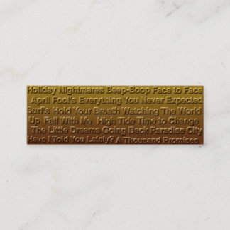 Sabriel Fanfic Title Bookmark Calling Card