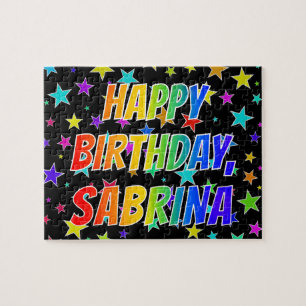 "SABRINA" First Name, Fun "HAPPY BIRTHDAY" Jigsaw Puzzle