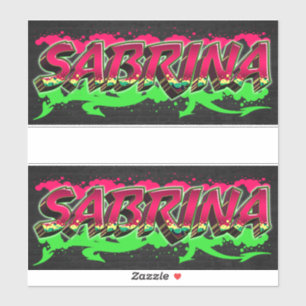 Sabrina First Name Graffiti Sticker