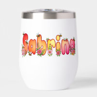 Sabrina - Floral and Bee Design Water Thumbler