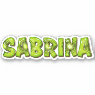 Sabrina Name Kiwi Design Sticker
