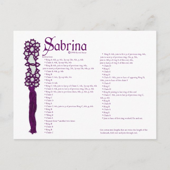 Sabrina Postcard (Front)
