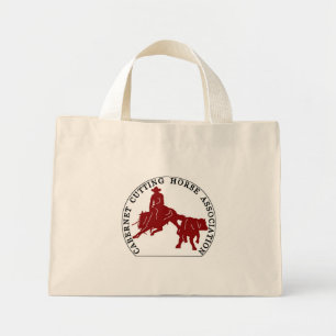 Sac Cabernet CHA Naturel Logo Bordeaux Mini Tote Bag