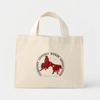 Sac Cabernet CHA Naturel Logo Bordeaux Mini Tote Bag