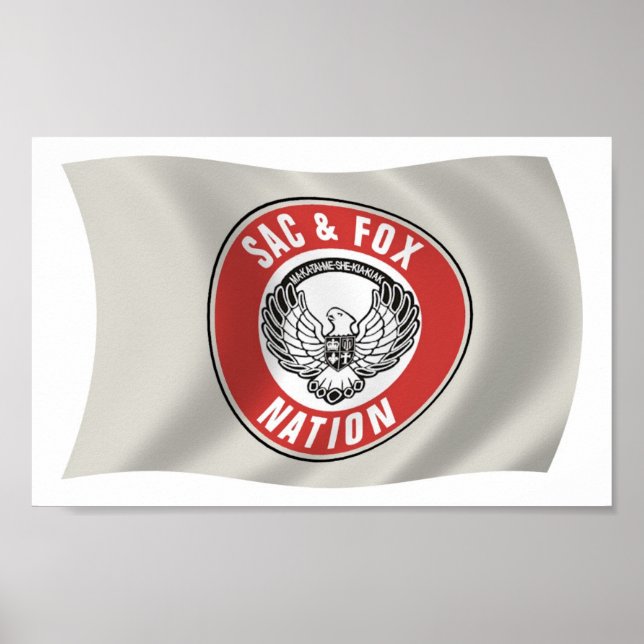 Sac & Fox Nation (Oklahoma) Flag Poster Print (Front)