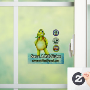 SAC Turtle Logo Window Cling