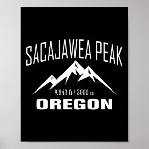 Sacajawea Peak Oregon Climbing Summit Club Outdoor Poster