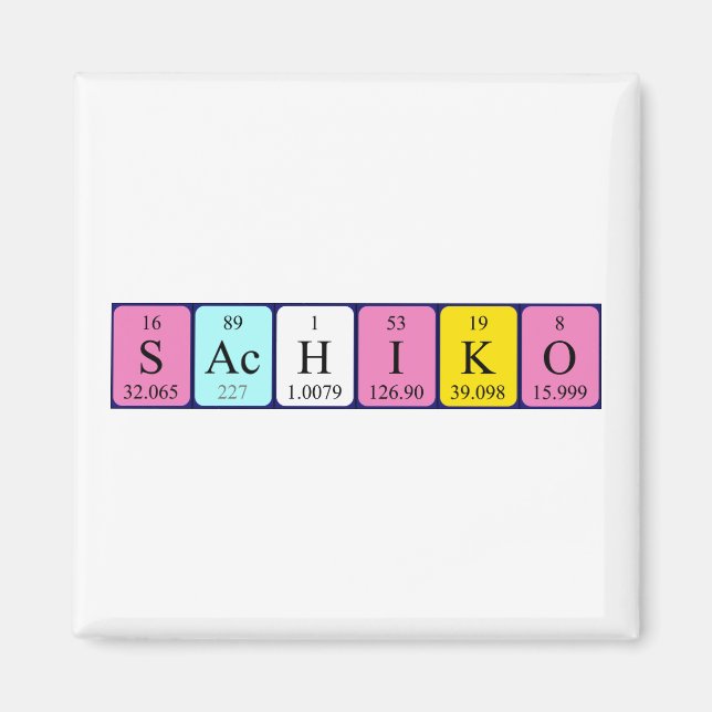 Sachiko periodic table name magnet (Front)