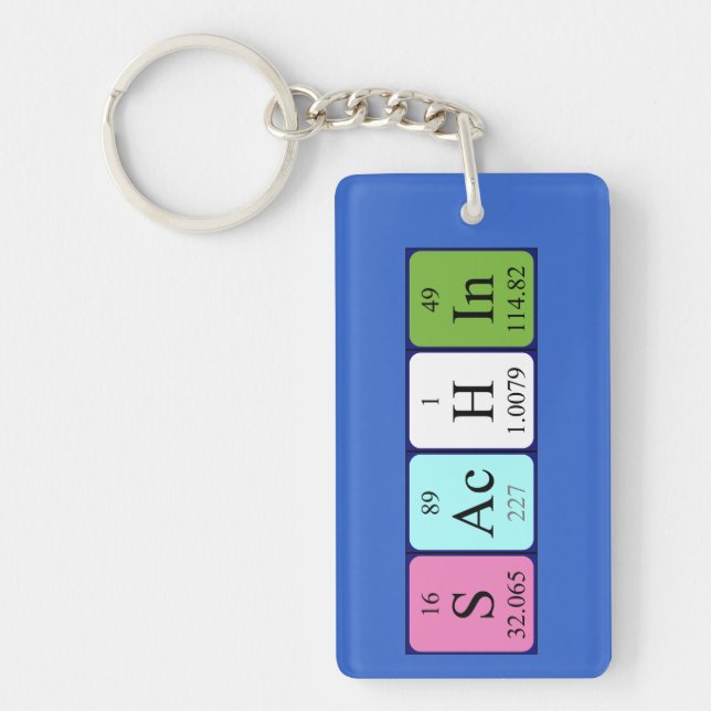 Sachin periodic table name keyring (Front)