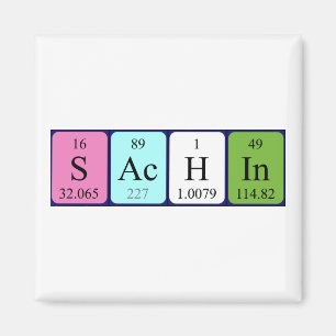 Sachin periodic table name magnet