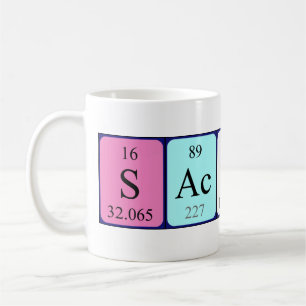 Sachin periodic table name mug