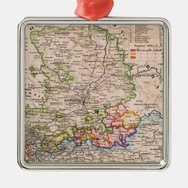 Sachsen, Anhalt Metal Ornament (Front)