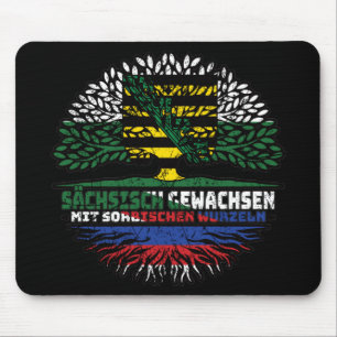 Sachsen Sächsisch Sorbisch Sorben Baum Wurzel Flag Mouse Pad