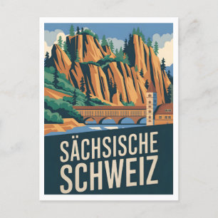 Sächsische Schweiz Saxon Switzerland vintage Postcard