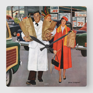 Sack Full of Trouble Square Wall Clock