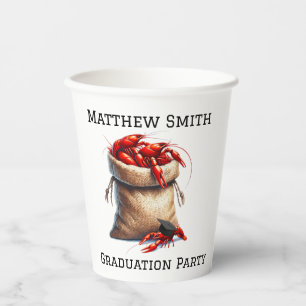 Sack Of Crawfish Graduation Party Custom Paper Cups
