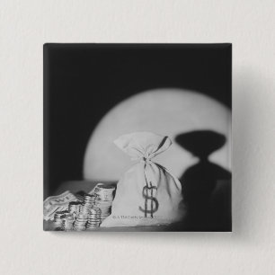 Sack of Money 15 Cm Square Badge