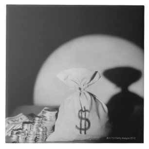 Sack of Money Ceramic Tile