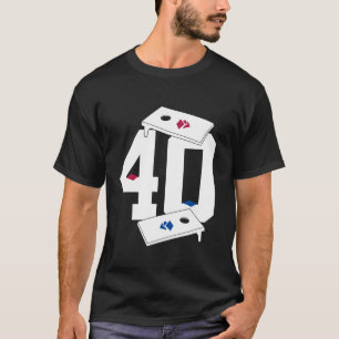 SACK TOSS NUMBER 40 YEARS CORNHOLE 40TH BIRTHDAY T-Shirt