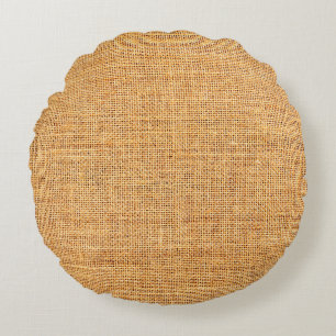 Sackcloth texture for background round cushion