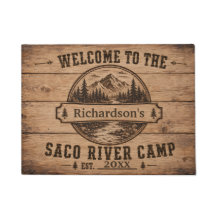 Saco River Camp Personalised Doormat