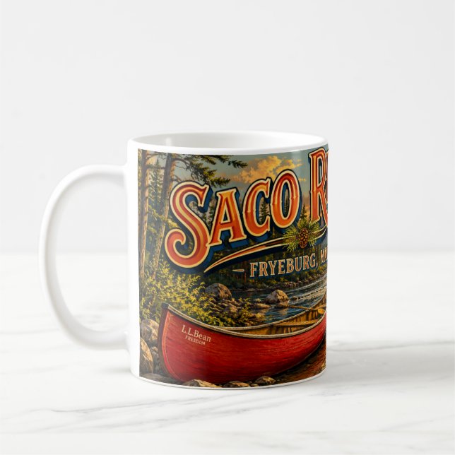 Saco River Fryeburg Maine Coffee Mug (Left)