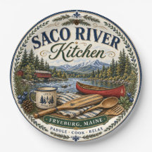Saco River Fryeburg Maine Kitchen Melamine Plate
