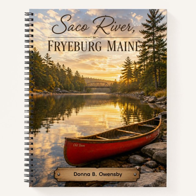 Saco River Fryeburg Maine Personalised Notebook (Front)