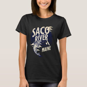 Saco River Maine Fly Fishing Trout Souvenir Fisher T-Shirt