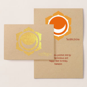 Sacral Chakra All Occasion Custom Real Foil Card
