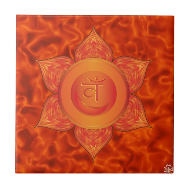 Sacral Chakra Ceramic Tile (Front)