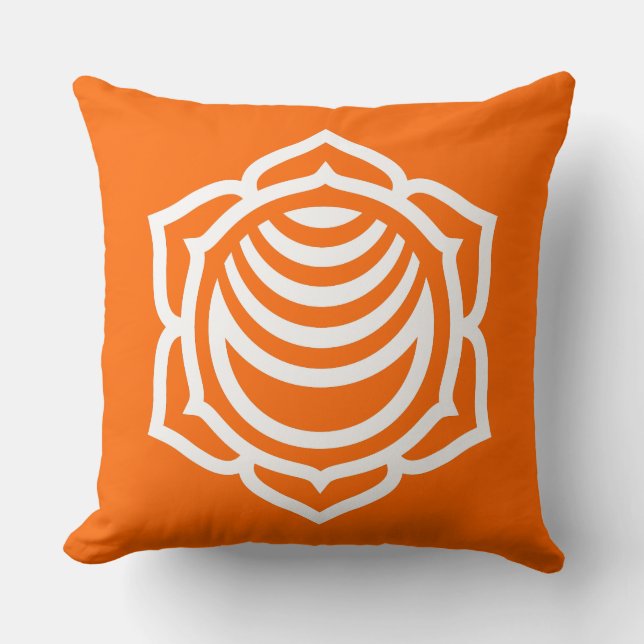 Sacral Chakra Energy Throw Pillow (Front)