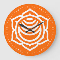 Sacral Chakra Energy Wall Clock