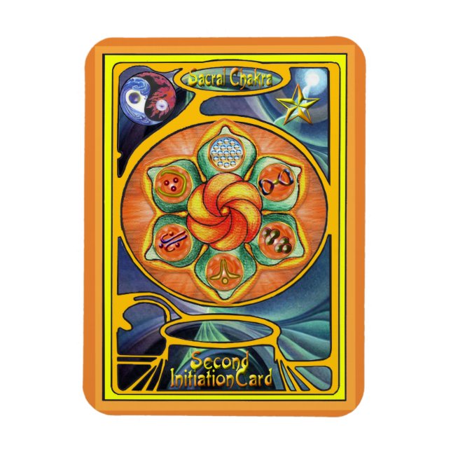 Sacral Chakra Mandala Magnet (Vertical)