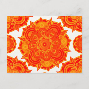 Sacral Chakra Mandala Postcard