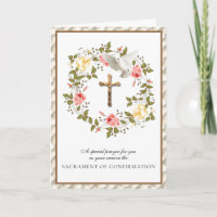 Sacrament Confirmation Crucifix Floral Wreath 